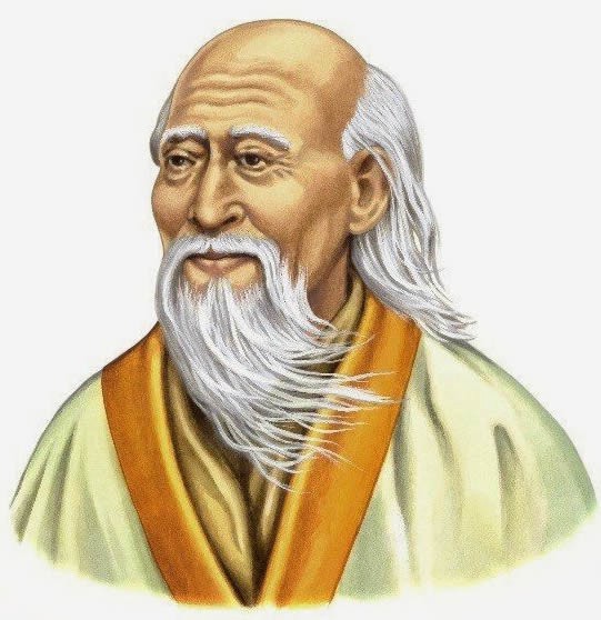 a color drawing of Laozi, founder of Taoism