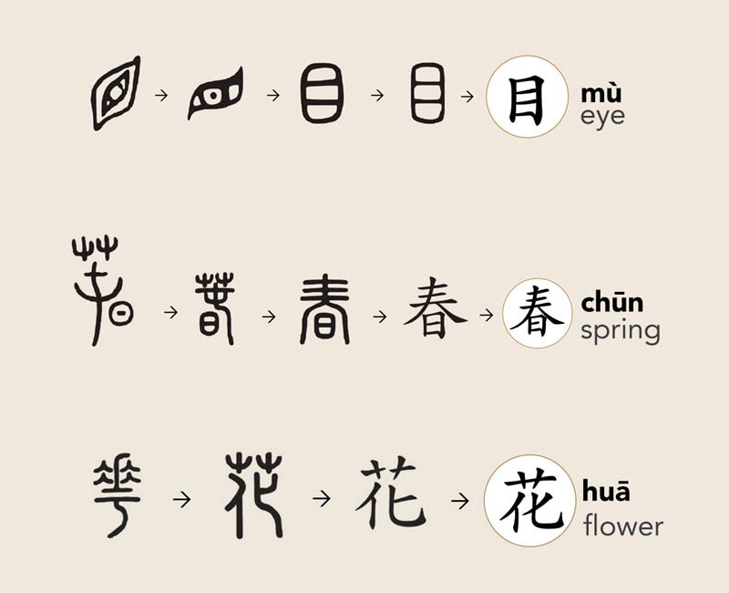 Chinese characters are used to illustrate meaning rather than sound