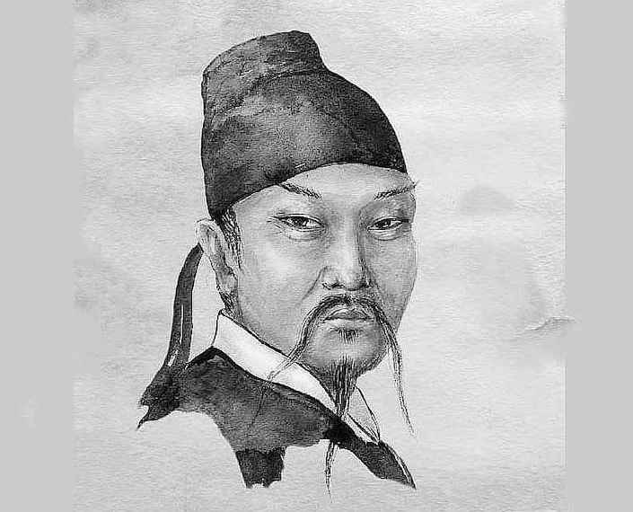 drawing of chinese poet li bai