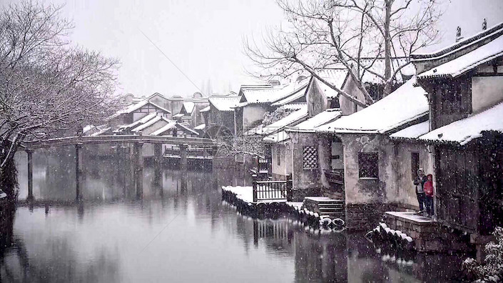winter in wuzhen water town